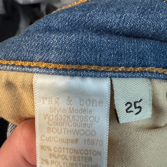 Rag & Bone mid rise skinny ankle jeans in Southwood color - Picture 6 of 6